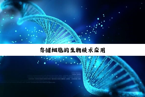 存储细胞的生物技术应用