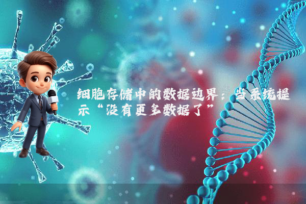 细胞存储中的数据边界：当系统提示“没有更多数据了”