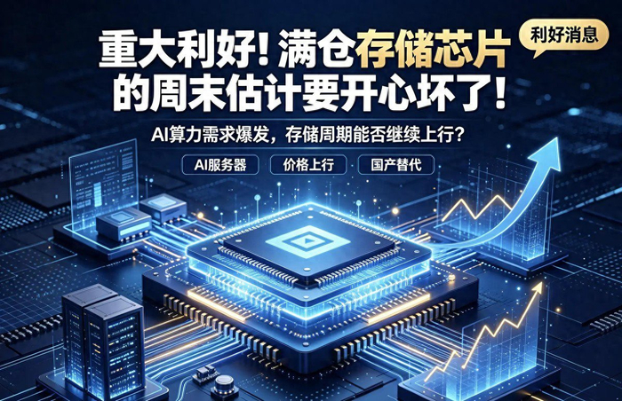 重大利好！满仓存储芯片的周末估计要开心坏了！